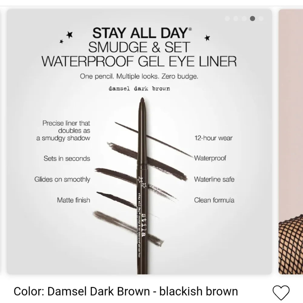 Stila Eye Liner Stay All Day Smudge Stick Waterproof Eyeliner Damsel New NWOB ✨️
